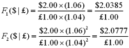 Consider the situation of firm A and firmB. The current exchange rate is $2.00/£ Firm A is a U.S. MNC and wants to borrow £30 million for 2 years. Firm B is a British MNC and wants to borrow $60 million for 2 years. Their borrowing opportunities are as shown, both firms have AAA credit ratings.   The IRP 1-year and 2-year forward exchange rates are     Devise a direct swap for A and B that has no swap bank. Show their external borrowing. Answer the problem in the template provided.  