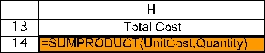 (a)This is a cost-benefit-trade-off problem.The activities are the quantities of food to feed each prisoner and the required benefits are the minimum nutritional requirements.We will start to build a spreadsheet by entering the data.The data for this problem are the nutrient content of each food,the minimum daily requirement for each nutrient,and the cost of each food.The data in the spreadsheet would be entered as displayed below,where range names of UnitCost (C5:E5),NutritionalContents (C9:E11),and MinimumRequirement (H9:H11)are assigned to the corresponding data cells. The decisions to be made in this problem are how much of each food type should be fed to each prisoner.Therefore,we add three changing cells in C13:E13,with range name Quantity.The values in Quantity (C13:E13)will eventually be determined by Solver.For now,an arbitrary value of 1 is entered for each food type.The goal is to minimize the total cost per prisoner.Thus,the objective cell should calculate this cost: Total Cost = ($2)(gallons of milk)+ ($0.20)(cups of beans)+ ($0.25)(number of oranges)or Total Cost = SUMPRODUCT(UnitCost,Quantity).This formula is entered into cell H14. The functional constraints in this problem involve the minimum daily requirement of each nutrient.Given the amount of food fed each prisoner (the changing cells in C13:E13),we calculate the total resources used in F9:F11.For niacin,this will be =SUMPRODUCT(C9:E9,$C$13:$E$13).Using an absolute reference for the acres planted,this formula can be copied into cells F10-F11 to calculate the thiamin and vitamin C.The benefit achieved (total of each nutrient)must be >= the minimum needed (H9:H11),as indicated by the >= in G9:G11. The Solver information and solved spreadsheet are shown below. Thus,each prisoner should be fed a daily average of 2.574 cups of beans and 0.484 oranges for a total cost of $0.64.(b)To build an algebraic model for this problem,start by defining the decision variables.In this case,the three decisions are how many gallons of milk,cups of beans,and how many oranges to feed each prisoner.These variables are defined below: Let M = gallons of milk fed to each prisoner,B = cups of beans fed to each prisoner,O = number of oranges fed to each prisoner.Next determine the goal of the problem.In this case,the goal is to meet the nutritional requirements at the lowest possible cost.Each gallon of milk costs $2,each cup of beans costs $0.20,and each orange costs $0.25.The objective function is therefore Minimize Total Cost = $2.00M + $0.20B + $0.25O.The nutritional requirements include minimum requirements for niacin,thiamin,and vitamin C.The data for the nutritional contents of each type of food can be used to calculate the total level of each nutrient achieved as a function of the decision variables.The total nutrients need to be greater than or equal to the minimum requirement.These constraints are therefore as follows: Niacin: 3.2M + 4.9B + 0.8O ≥ 13mg,Thiamin: 1.12M + 1.3B + 0.19O ≥ 1.5mg,Vitamin C: 32M + 93O ≥ 45mg.After adding nonnegativity constraints,the complete algebraic formulation is given below: Let M = gallons of milk fed to each prisoner,B = cups of beans fed to each prisoner,O = number of oranges fed to each prisoner.Minimize Total Cost = $2.00M + $0.20B + $0.25O.subject to Niacin: 3.2M + 4.9B + 0.8O ≥ 13mg,Thiamin: 1.12M + 1.3B + 0.19O ≥ 1.5mg,Vitamin C: 32M + 93O ≥ 45mg.and M ≥ 0,B ≥ 0,O ≥ 0.