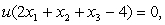  The KKT conditions are 1 a)   2 a)   1 b)   2 b)   1 c)   2 c)   3)   4)   5)x<sub>1 </sub> \ge 0,x<sub>2 </sub> \ge  0,x<sub>3 </sub> \ge  0,6)u  \ge  0.(a)Consider (x<sub>1 </sub>,x<sub>2</sub>,x<sub>3</sub><sub> </sub>)= (1,1,1).From 2a),we have u = 2.Note that all the KKT conditions now are satisfied,so (x<sub>1 </sub>,x<sub>2</sub>,x<sub>3</sub><sub> </sub>)= (1,1,1)can be optimal.(b)No.The objective function is not concave (since 2   is convex instead),so the KKT conditions are necessary but not sufficient for optimality. 