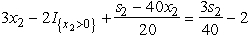 Since the decisions to be made are x<sub>n</sub> = production level of product n,for n = 1,2,3,the stages for a dynamic programming formulation of this problem correspond to the three products.When making the decision for a particular product,the essential information is the amount of production capacity still remaining,so this becomes the current state in this formulation.(a)At stage n,let the state s<sub>n</sub> be measured as the number of 20% blocks of production capacity still available for use on the remaining products,so the possible values of s<sub>n</sub> are 0,1,2,3,4,5,where s<sub>1</sub> = 5,s<sub>2</sub> = 5 - x<sub>1</sub>,and s<sub>3</sub> = s<sub>2</sub> - 2x<sub>2</sub>.Using the c<sub>n</sub> and r<sub>n</sub> values given in the above table,the profit from producing x<sub>n</sub> units of product n is easily calculated as p<sub>n</sub>(x<sub>n</sub>)= r<sub>n</sub>x<sub>n</sub> - c<sub>n</sub>,for n = 1,2,3.Therefore,using the usual dynamic programming notation presented in Sec.11.2 of the textbook,we have , , .Using these expressions for for n = 3,then n = 2,and then n = 1 in turn,the dynamic programming calculations are given below.For n = 3, For n = 2, For n = 1, (b)Now production quantities are treated as continuous variables.Let s<sub>n</sub> be the percentage of the capacity left for the remaining products.(Note that the units of s<sub>n</sub> now are different than in part (a),so the possible values of s<sub>n</sub> now are 0 ≤ s<sub>n</sub> ≤ 100 rather than 0,1,2,3,4,5.)We now have s<sub>1</sub> = 100,s<sub>2</sub> = 100 -20x<sub>1</sub>,and s<sub>3</sub> = s<sub>2</sub> - 40x<sub>2</sub>.For product 3: = s<sub>3 </sub>/20,with = s<sub>3 </sub>/20.For product 2: ,where .This is linear in x<sub>2</sub> except for the term.Therefore,we only need to examine the endpoints of the range for x<sub>2.</sub> If x<sub>2 </sub>= 0,we get = s<sub>2</sub> /20.If x<sub>2 </sub>= s<sub>2</sub> /40,we get .Equating these two quantities,the breakpoint is s<sub>2 </sub>=80.So, and .For product 1: ,where .Again,this is linear in x<sub>1</sub> except for the term.Therefore,we only need to examine the endpoints of the range for x<sub>1.</sub> If x<sub>1 </sub>= 0,we get = 5.5.If x<sub>1 </sub>= 3,we get = 6 - 3 + (40)= 5.So, <sub> </sub>= 0 and (100)= 5.5.With = 0,the state at stage 2 becomes s<sub>2</sub> = 100,which leads to = 2.5 and s<sub>3</sub> = 0,so = 0.Therefore,the optimal solution is to produce 2.5 units of product 2,but none of products 1 and 3,with a profit of 5.5.This is better than with the integer restriction in part (a),as we would expect.