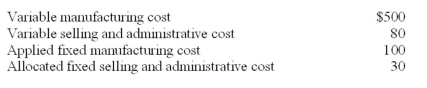 The following data pertain to Purcell Incorporated's Product No. 7:   Required: For each of the following cost bases, determine the appropriate percentage markup that will result in a price of $800 for the Product No.7. (Round percentages to nearest one-hundredth of a percent.) A. Variable manufacturing cost. B. Absorption manufacturing cost. C. Total cost. D. Total variable cost.<div style=padding-top: 35px> 