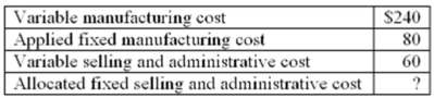 The following data pertain to Parson Corporation's portable air conditioner:   To achieve a target price of $450 per air conditioner, the markup percentage on total unit cost is 12%. Required: A. Calculate the fixed selling and administrative cost allocated to each air conditioner. B. For each of the following bases, determine the appropriate percentage markup on cost that will result in a target price of $450 per air conditioner: (1) variable manufacturing cost, (2) absorption manufacturing cost, and (3) total variable cost. (Round percentages to the nearest one-hundredth of a percent.)<div style=padding-top: 35px> 