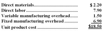 <strong>Rojo Corporation has received a request for a special order of 8,000 units of product W68 for $27.20 each.Product W68's unit product cost is $18.50,determined as follows:   Direct labor is a variable cost.The special order would have no effect on the company's total fixed manufacturing overhead costs.The customer would like modifications made to product W68 that would increase the variable costs by $7.90 per unit and that would require an investment of $31,000 in special molds that would have no salvage value. This special order would have no effect on the company's other sales.The company has ample spare capacity for producing the special order.If the special order is accepted,the company's overall net operating income would increase (decrease)by:</strong> A)$(4,400) B)$69,600 C)$30,600 D)$(24,600) <div style=padding-top: 35px> 