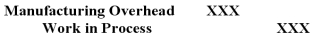 The following journal entry would be made to apply overhead cost to jobs in a job-order costing system:  