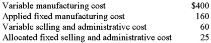 The following data pertain to Polar Company's commercial snow thrower:   Required: For each of the following cost bases, determine the appropriate percentage markup that will result in a price of $980 for the snow thrower. (Round percentages to nearest one-hundredth of a percent.) A. Variable manufacturing cost. B. Absorption manufacturing cost. C. Total cost. D. Total variable cost.<div style=padding-top: 35px> 