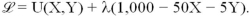 Suppose the following Lagrangian is formed to maximize a consumer's utility subject to her budget constraint:   The first-order conditions for this problem imply: A)  MRS = 10. B)  P<sub>X</sub>/P<sub>Y</sub> = 10. C)    D)  All of the statements associated with this question are correct.