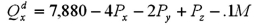 The demand for your product has been estimated to be   . The relevant price and income data are as follows:   . a. Which goods are substitutes for X? Which are complements? b. Is X an inferior or a normal good? c. How much X will be purchased? d. Graph the demand curve for X given the above information. e. How will the demand curve change if M falls to 35,000?