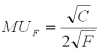 You have $64 to spend on fish (F)and chips (C).Suppose the price per unit of fish (P<sub>f</sub>)is $8 and the price of chips (P<sub>c</sub>)is $2.Your utility function for fish and chips is given as   such that   and   are the marginal utilities of F and C.How many units of C and F should you buy to exhaust all income and to maximize utility?
