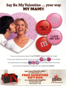  M&Ms Ad -M&Ms ad shown above is an example of which type of advertising? A)  reminder B)  competitive C)  pioneering D)  institutional E)  differentiation