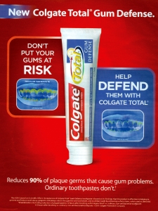   Colgate Toothpaste Ad -According to the Colgate toothpaste ad above and the textbook,what approach did Colgate marketers use to encourage consumers to purchase its product? A)  changing beliefs about the extent to which a brand has certain attributes B)  changing the perceived importance of attributes C)  adding new attributes to the product D)  providing free trials of the new product E)  obtaining a seal of approval to reduce consumers' risk and encourage purchases