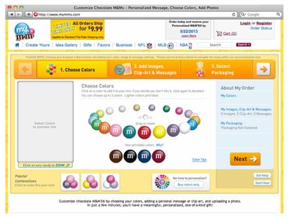   -The My M&M'S image above is an example of how Mars Chocolate has effectively used __________ technology on its mymms.com website to allow its customers to personalize the candy with photos and messages. A) wiki B) social media C) cookie D) collaborative filter E) choiceboard