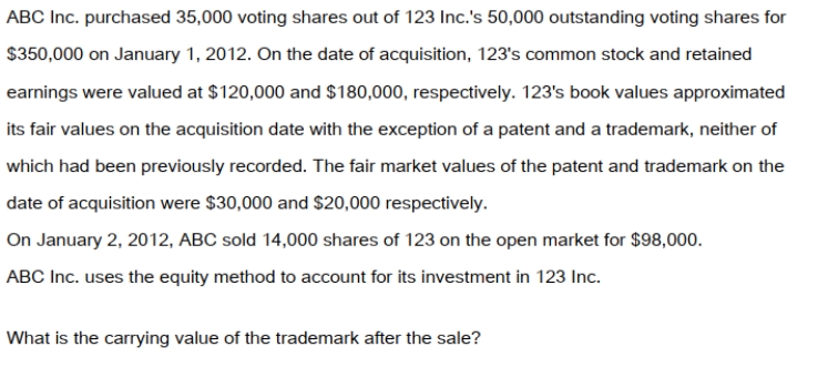   A)  $12,600. B)  $18,000. C)  $20,000. D)  $30,000.