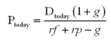If a company reports that it is going to have a difficult time meeting its debt obligations, you would expect the P<sub>today</sub>:   A) to fall since the risk-free return will rise. B) to rise since the D<sub>today</sub> will likely fall. C) to fall since the risk premium will likely rise. D) to remain about the same until the D<sub>today</sub> actually changes.