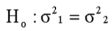 For the hypothesis test,   , with n<sub>1</sub> = 10 and n<sub>2</sub> = 10, the F-test statistic is 2.56. At the 0.01 level of significance, we would reject the null hypothesis.