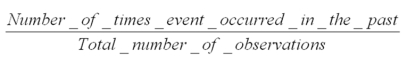 Which approach to probability is exemplified by the following formula? Probability of an Event =   A)  Classical approach B)  Empirical approach C)  Subjective approach D)  None of the above