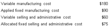 The Houston Company manufactures office equipment. They are ready to introduce a new line of desktop copiers. The following data concerns the copiers:   If the company uses cost-plus pricing based on absorption cost, what price must the company charge when the mark-up percentage is 120 per cent? A)  $459 B)  $420 C)  $759 D)  $594