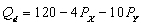 <strong>A firm is producing two goods X and Y)that are related in consumption.The demand function for X is: In order to maximize profit,the firm</strong> A)should determine jointly the levels of output for the two goods. B)should treat the price of Y as given when determining the optimal production of good X. C)should choose the levels of output for goods X and Y at which total marginal revenue equals total marginal cost. D)both a and b E)both a and c