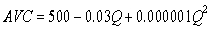 A price-setting firm faces the following estimated demand and average variable cost functions:     where   is the quantity demanded,P is price,M is income,and   is the price of a related good.The firm expects income to be $40,000 and   to be $53.Total fixed cost is $2,600,000.What is the firm's profit? A) $1,470,000 B) $1,200,000 C) $1,600,000 D) -$2,600,000