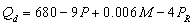 the following general linear demand relation:   where M is income and   is the price of a related good,R.From this relation it is apparent that the good is: A) an inferior good B) a substitute for good R C) a normal good D) a complement for good R E) both c and d