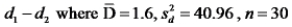 Find a 98 percent confidence interval for the paired difference