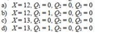 SCENARIO 16-14   -Referring to Scenario 16-14, to obtain a forecast for the first quarter of 2014 using the Model, which of the following sets of values should be used in the regression equation?  