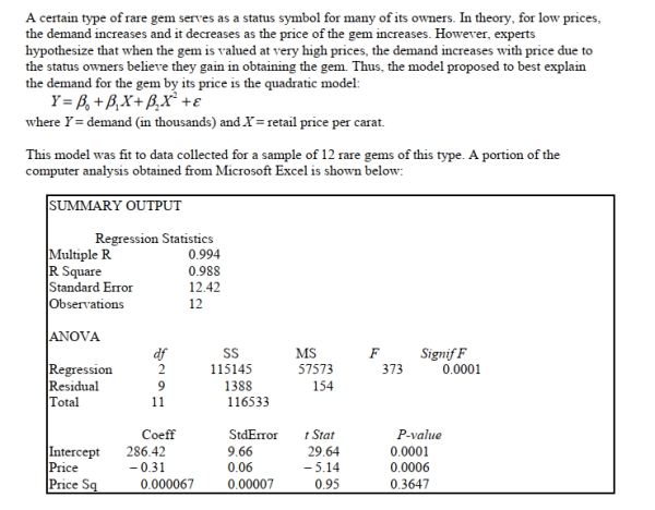 SCENARIO 15-1   -True or False: Referring to Scenario 15-1, a more parsimonious simple linear model is likely to be statistically superior to the fitted curvilinear for predicting sale price (Y).