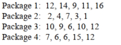 An airline wants to select a computer software package for its reservation system.Four software Packages (1, 2, 3, and 4) are commercially available.The airline will choose the package that Bumps the fewest mean number of passengers as possible during a month.An experiment is set Up in which each package is used to make reservations for 5 randomly selected weeks.(A total of 20 weeks was included in the experiment.) The number of passengers bumped each week is Given below.How should the data be analyzed?   A)  F test for differences in variances. B)  One-way ANOVA F test. C)  t test for the differences in means. D)  t test for the mean difference.