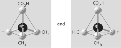 Three or four of the pairs of structures shown below depict enantiomers (enantiomeric forms) of the same molecule. Which pair, if any, are NOT enantiomers of a single molecule? If each of the pairs depicts enantiomers, choose answer F. A)    B)    C)    D)    E)    F) Both illustrations in each of the other answer choices depict enantiomers of the same molecule.