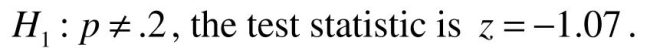 For the next questions, find the P-value using the given information -With  