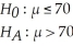For the following hypothesis:   With n = 20,   = 71.2,s = 6.9,and α = 0.1,state the calculated value of the test statistic t. A) 1.58 B) 0.78 C) 1.14 D) 0.41