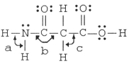 The bond angles marked a, b, and c in the molecule below are about ________, ________, and ________, respectively.   A) 90°, 90°, 90° B) 120°, 120°, 90° C) 120°, 120°, 109.5° D) 109.5°, 120°, 109.5° E) 109.5°, 90°, 120°