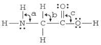 The bond angles marked a, b, and c in the molecule below are about ________, ________, and ________, respectively.   A) 109.5°, 109.5°, 109.5° B) 120°, 109.5°, 120° C) 109.5°, 109.5°, 120° D) 90°, 180°, 90° E) 109.5°, 109.5°, 90°