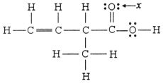 The hybridization of the oxygen atom labeled x in the structure below is ________.   A) sp B) sp<sup>2</sup> C) sp<sup>3</sup> D) sp<sup>3</sup>d E) sp<sup>3</sup>d<sup>2</sup>