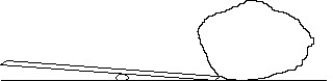 A small branch is wedged under a rock and rests on a smaller object.The smaller object is 2.0 m from the large rock and the branch is 10.0 m long.If the mass of the branch is 20.0 kg what force must be exerted on the smaller rock?   A) 490 N B) 200 N C) 49 N D) 50 N