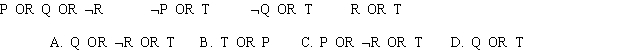 Which of the following statements is not a resolvent of the following clauses?