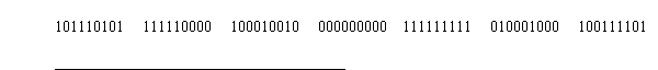 The following is a message that was originally encoded so that each pattern had odd parity. Circle the patterns in which an error has definitely occurred.  