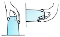 Place a card over the open top of a glass filled to the brim with water, and then invert it, as is shown below. Why does the card stay in place? How about when the glass is held sideways?   A) The weight of the air pushing against the outer surface of the card is much greater than the weight of the water pushing against the inner surface of the card, whether inverted or held sideways. B) The adhesive force between the water and the card is greater than the force exerted by the weight of the water from the inside of the glass both in the inverted position and while held sideways. C) Inverting the glass with the card in place creates a sufficiently strong vacuum so that the water is not permitted to escape. That vacuum is the same when the glass is held sideways. D) The surface tension that was created by putting the card in place is converted to a force of adhesion which exceeds the force exerted by the weight of the water in the glass, whether inverted or held sideways.