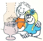 When you suck through a soda straw into a drink as shown in the illustration below, what causes the drink to rise into your mouth: the muscles of your lungs and cheeks or the weight of the atmosphere?   A) the muscles of your lungs B) the weight of the atmosphere C) Both factors are equally accountable for the soda's rising into your mouth. D) Actually, neither the muscles of your lungs nor the weight of the atmosphere is the reason for the soda's rising into your mouth.