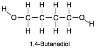 The boiling point of 1,4-butanediol is 230°C. Would you expect this compound to be soluble or insoluble in room-temperature water?   A) Since there are no polar areas on this molecule, it is insoluble in water at room temperature. B) A high boiling point means that the substance interacts with itself quite strongly. Therefore this molecule is not soluble in water. C) Since there are polar areas on this molecule, it is insoluble in water at room temperature. D) Water would be attracted to both ends of 1,4 butanediol, and it is infinitely soluble in water.