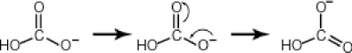 Some molecules are able to stabilize a negative charge by passing it from one atom to the next by a flip-flopping of double bonds. This occurs when the negative charge is one atom away from an oxygen double bond as follows. Note that the curved arrows indicate the movement of electrons:   Why then is sulfuric acid so much stronger an acid than carbonic acid?   A) In sulfuric acid, the negative charge is able to flip-flop to two additional oxygens rather than only one as is the case for carbonic acid. B) The two double bonded oxygens in     tend to destabilize the single bonded oxygens once the hydrogen ions form, thus making sulfuric acid more acidic. C) Since carbonic acid has resonance stabilization and sulfuric acid does not, sulfuric acid is less stable and more acidic. D) The acid strength of two comparative molecules is directly proportional to the number of number of oxygens directly bonded to the central atom. Sulfuric acid, having four such oxygens, is more acidic.