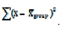    The __________ sum of squares is defined as