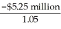 If the firm is fully insured (no deductible), the insurance company will pay for the loss regardless if whether the safety program is in force or not. Therefore, the end of period cash flows will be identical with or without the program and the NPV is −$250,000 reflecting the cost of the safety program. In order to give the firm the incentive to buy the insurance the NPV of the safety program must be positive. Another way of looking at this is to find the point where the PV of the expected deductible equals the cost of the safety program. Mathematically we have: (.08 - .03)   = $250,000, solving for the Deductible =   = $5,250,000 To show that this indeed is the correct answer: (.08)   = (.03)   - $250,000