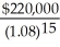 NPV = -$220,000 +   = -$150,646.82