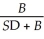 Consider the following equation: b<sub>option</sub> =   b<sub>S</sub> +   b<sub>B</sub> The term   b<sub>B</sub> is: A) always equal to zero since b<sub>B</sub> = 0. B) always positive since B is always positive. C) could be positive or negative depending on whether the option in question is a put or a call. D) always negative since B is always negative.