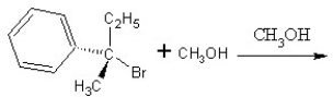Identify the product(s)  and mechanism for the following reaction:   A)    SN1 mechanism B)    SN2 mechanism C)    SN1 mechanism D)    SN2 mechanism E)    SN2 mechanism