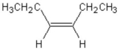 What is the complete systematic name for the following molecule?   A)  3-pentene B)  3-hexene C)  cis-3-hexene D)  trans-3-hexene E)  cis-3-hexyne