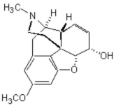 What class of amine is found in the analgesic codeine (shown below) ?   A)  tertiary amine B)  secondary amine C)  aromatic amine D)  quaternary amine E)  dimethylamine