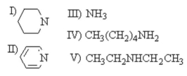Which of the following is the most soluble in water?   A)  I B)  II C)  III D)  IV E)  V