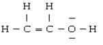 For the molecule   A)  the geometry about O is linear B)  the hybridization on O is sp C)  O is not hybridized D)  both carbons are sp2 hybridized E)  there are two π bonds between the two carbons