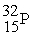 <strong>Write the symbol for the radioactive isotope phosphorus-32.</strong> A) B) C) D) E)